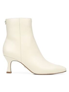 Sam Edelman Lizzo Square Toe Cream leather ankle boots. Size: US 8